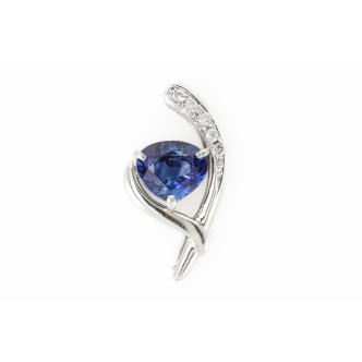 1.93ct Sapphire and Diamond Pendant