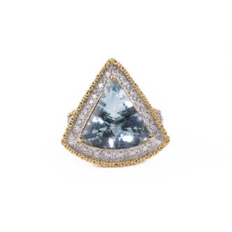 5.38ct Aquamarine & Diamond Ring
