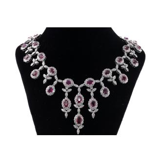 14.30ct Ruby and Diamond Necklace
