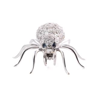 Sapphire & Diamond Spider Brooch