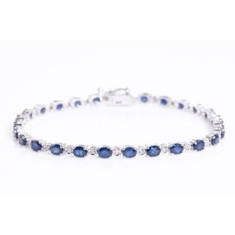 6.03ct Sapphire and Diamond Bracelet