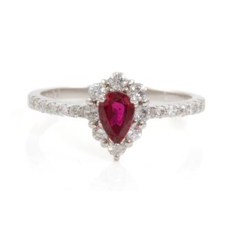 0.38ct Ruby and Diamond Ring