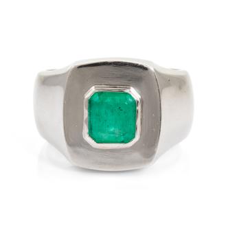 1.65ct Emerald Mens Ring, 43.2 grams