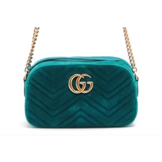 Gucci Velvet GG Marmont Chain Bag