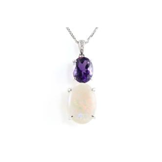 7.99ct Opal and Amethyst Pendant