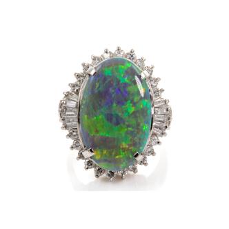 9.33ct Opal and Diamond Ring