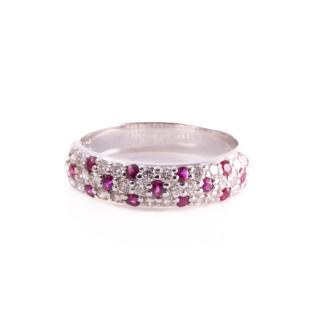 0.43ct Ruby and Diamond Ring
