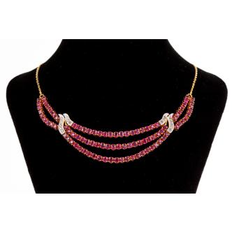 7.50ct Ruby and Diamond Necklace