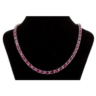 25.00ct Ruby and Diamond Necklace