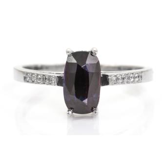 1.36ct Unheated Sapphire & Diamond Ring