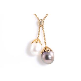 Mixed Pearl & Diamond Necklace