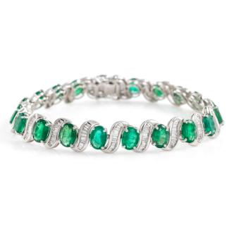 13.60ct Emerald and Diamond Bracelet