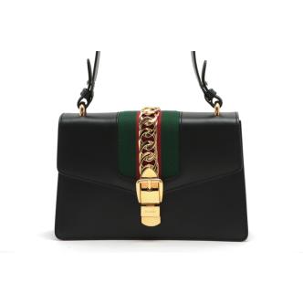 Gucci Small Sylvie Black Leather Bag
