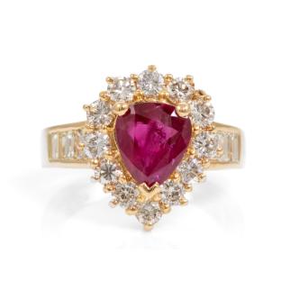 2.03ct Ruby and Diamond Ring GIA