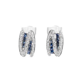 1.00ct Sapphire and Diamond Earrings