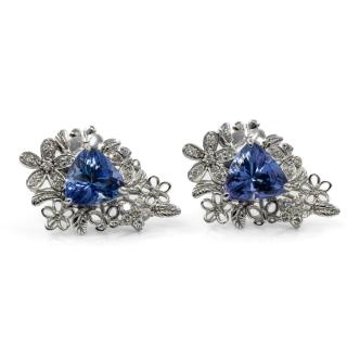 4.70ct Tanzanite and Diamond Earrings