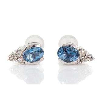 0.60ct Topaz and Diamond Earrings