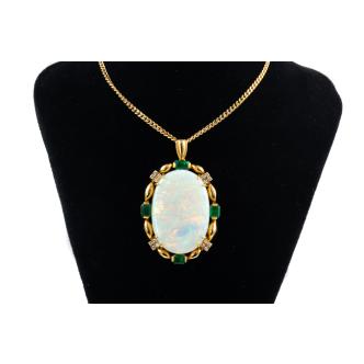 23.11ct Opal and Diamond Pendant