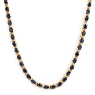 22.56ct Sapphire and Diamond Necklace