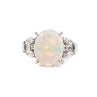 4.02ct Opal and Damond Ring