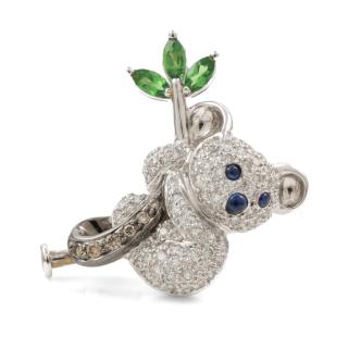 Koala Diamond & Gemstone Brooch