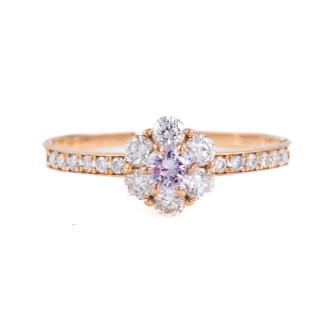 0.17ct Centre Pink Diamond Dress Ring