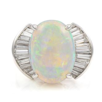5.13ct Opal and Diamond Ring