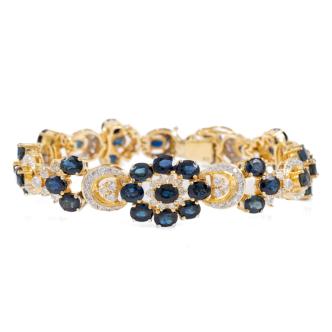 15.60ct Sapphire & Diamond Bracelet