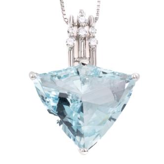 28.90ct Aquamarine and Diamond Pendant