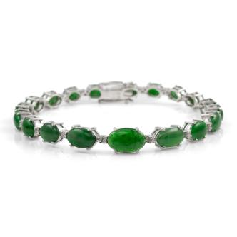 12.90ct Jade and Diamond Bracelet
