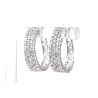 1.70ct Diamond Hoop Earrings
