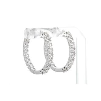 1.03ct Diamond Hoop Earrings