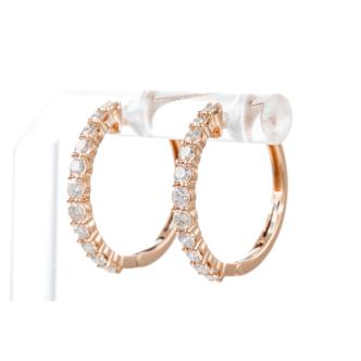 0.98ct Diamond Hoop Earrings