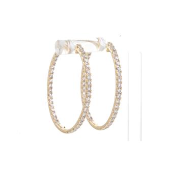1.98ct Diamond Hoop Earrings