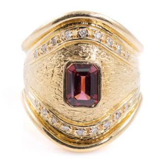 Cerrone Garnet and Diamond Ring