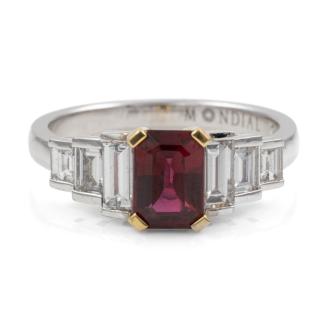 1.13ct Mozambique Ruby & Diamond Ring