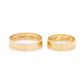 Set of Two 18ct Gold Wedding Bands