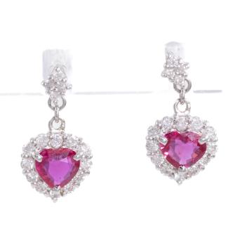 1.35ct Ruby and Diamond Earrings