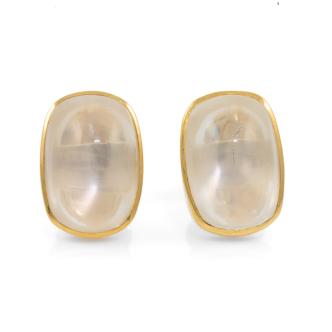 10.29ct Moonstone Stud Earrings