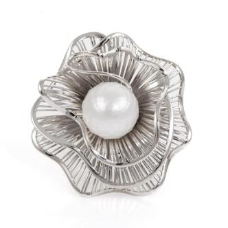 10.5mm Faceted Pearl Ring