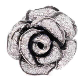 Diamond Rose Dress Ring