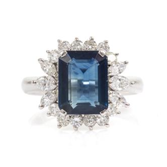 3.62ct Sapphire and Diamond Ring