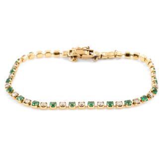 1.60ct Emerald and Diamond Bracelet