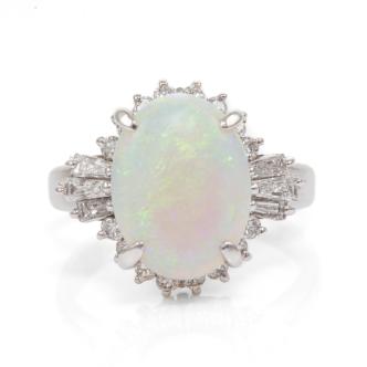 2.70ct Opal and Diamond Ring