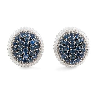 3.00ct Blue Sapphire Earrings