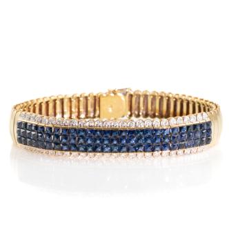 4.00ct Sapphire and Diamond Bracelet