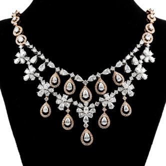 16.34ct Diamond Chandelier Necklace
