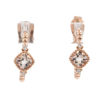 1.04ct Morganite and Diamond Earrings