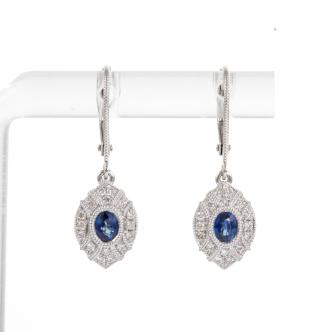 0.52ct Sapphire and Diamond Earrings
