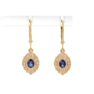 0.48ct Sapphire and Diamond Earrings